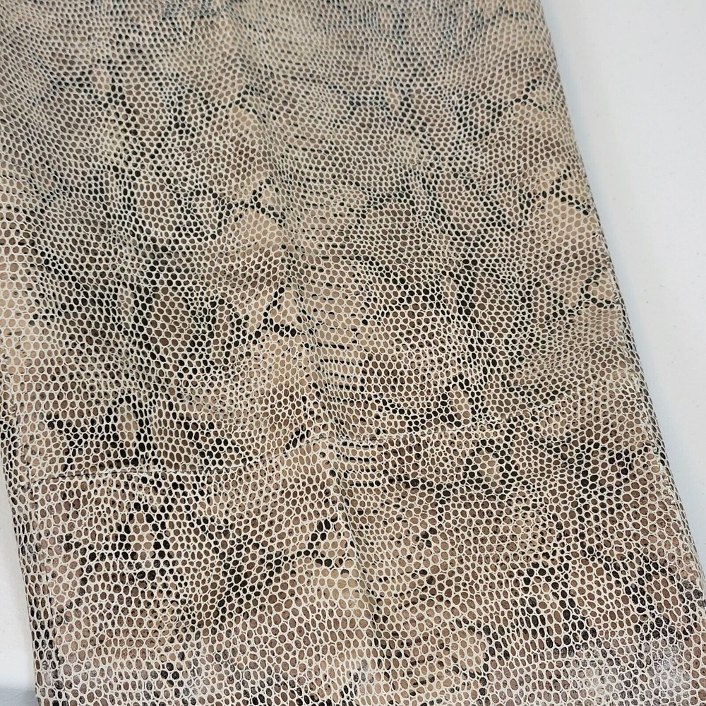 DressBarn Womens Straight Cut Genuine Leather Reptile Print Pants - Picture 9 of 12